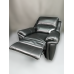 Monica Leather Reclining Chair - Black